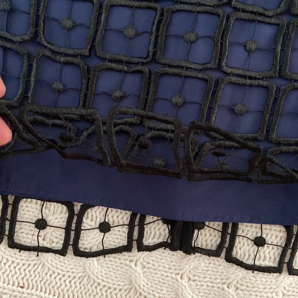 New Tory Burch EDEL SHELL Black & Blue size 0